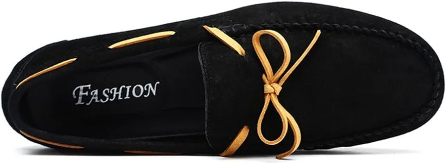 Men's Drive Loafers for Casual Leather Frosted with Breathable Flat Soles Boat Moccasins
