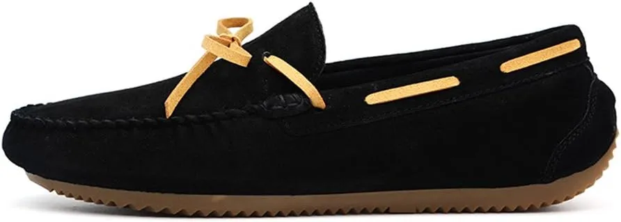 Men's Drive Loafers for Casual Leather Frosted with Breathable Flat Soles Boat Moccasins