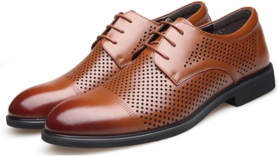 Mens Elevator Dress Shoes 6CM Height Increase Business Formal Leather British Style Wedding Suit Comfortable Shoes