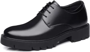 Mens Elevator Shoes Height Increasing Dress Shoes Business Formal Shoes Low Top Oxford Shoes British Style Leather Shoes All Season Shoes Men Hidden Heel Shoes(8)
