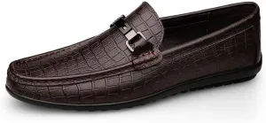 Men's Fashion Slip-on Loafers Luxury Round Toe Dress Shoes Non-Slip Business Work Casual Derby Shoes for Men