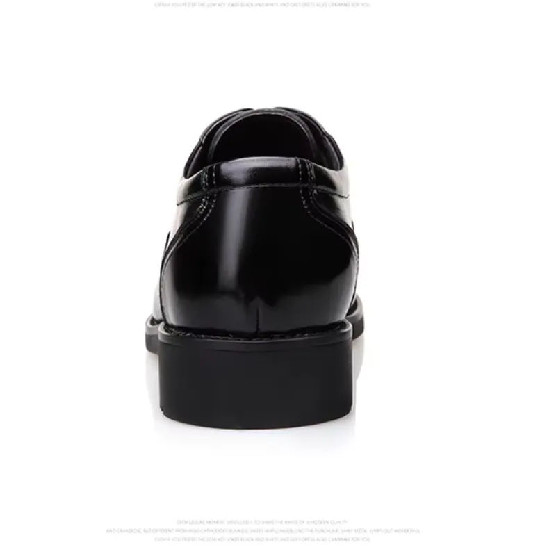 Men's Formal Patent Vegan Leather Oxford Shoes with Cap Toe Design | Eco-Friendly Materials for All Seasons
