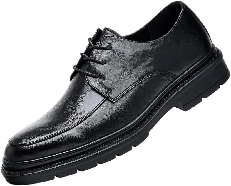 Men's Genuine Leather Oxford Formal Business Classic Lace-Up Wedding Dress Shoes for Men Wingtip Mens Brogue