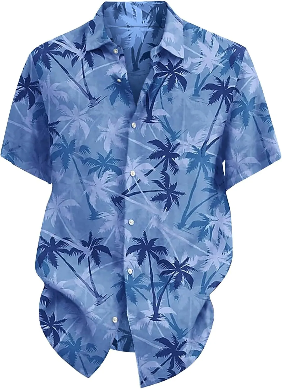 Mens Hawaiian Shirt Beach Button Down Short Sleeve Casual Stylish Big and Tall Floral Summer Tropical Vacation Tops
