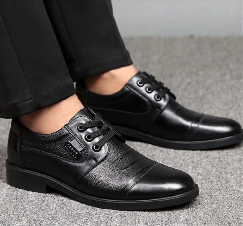 Men's Lace-Up Comfortable Fashion Modern Slip Resistant Low Top Arch Support Formal Oxford Patent Shoes