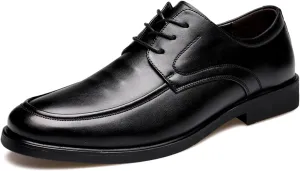 Men's Leather Dress Shoes Casual Oxford Shoes Classic Lace Up Formal Business Derby Shoes
