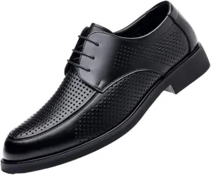 Men's Leather Shoes British Style Cowhide Soft Soled Comfortable Orthopedic Dress Shoes for Wedding Business and Casual Wear