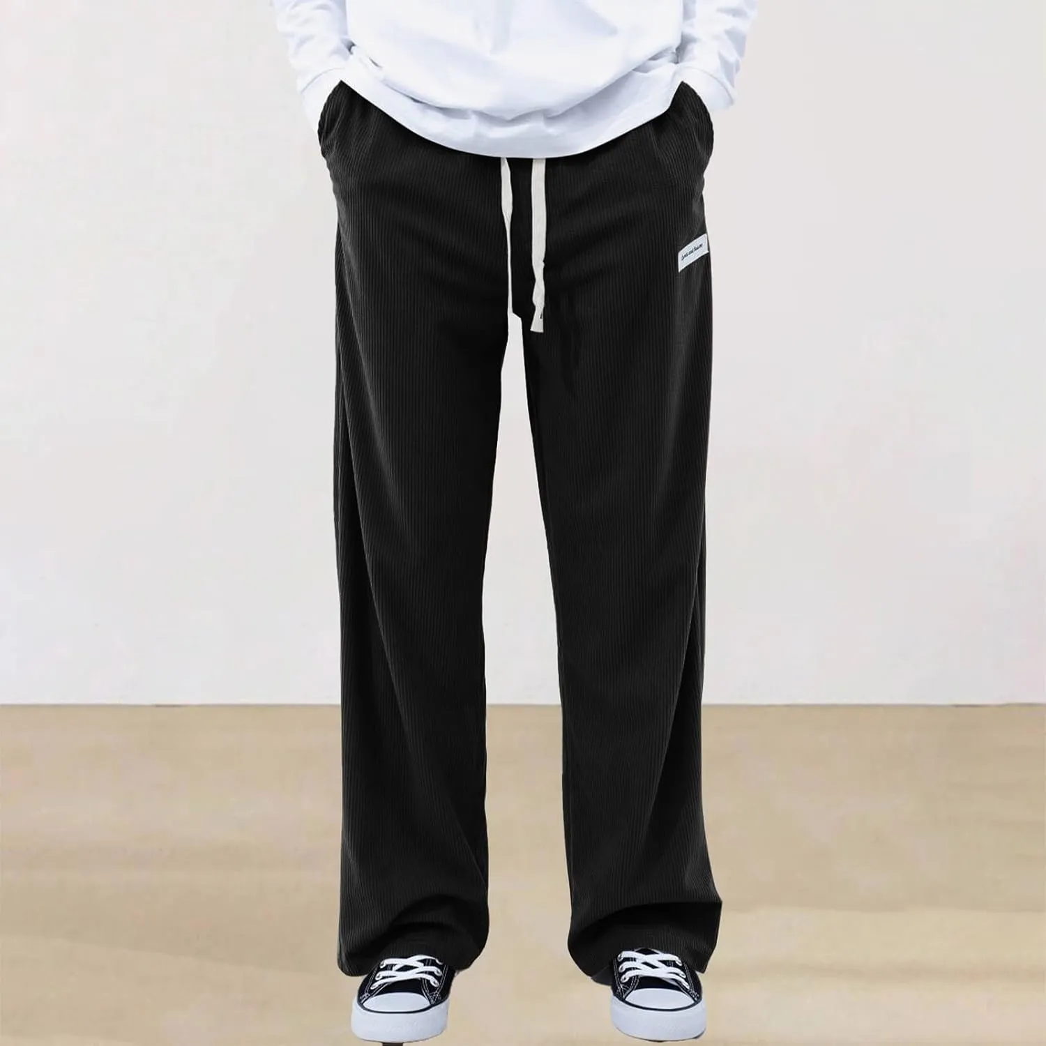 Men's Lightweight Jogging Pant Pull-On Work Joggers Baggy Sports Casual Sweatpants Yoga Long Pants