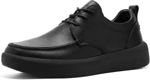 Men's Orthopedic Leather Dress Walking Shoes: Comfort Tennis Plantar Fasciitis Ankle Heel Pain Relief Dress Shoes, Waterproof Adjustable Fit Arch Support Tennis Driving Golf Oxfords Black Size 10.5