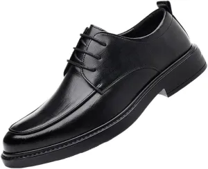 Mens Oxford Dress Shoes Business Casual Genuine Leather Height Increasing Comfortable Wedding Daily Wear Shoes for Men