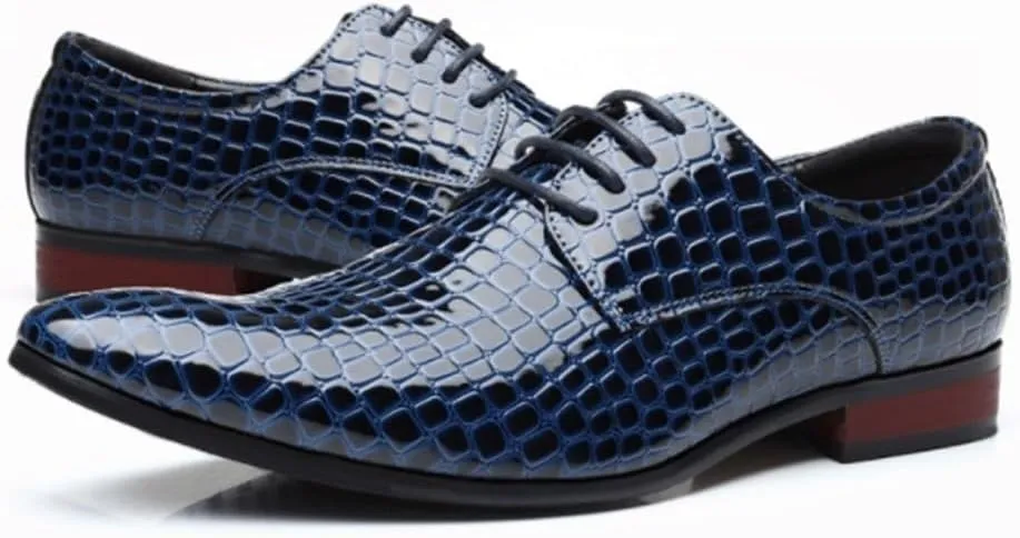Mens Oxford Dress Shoes Formal Office Leather Wedding Groom Fashion Dress Shoes for Men