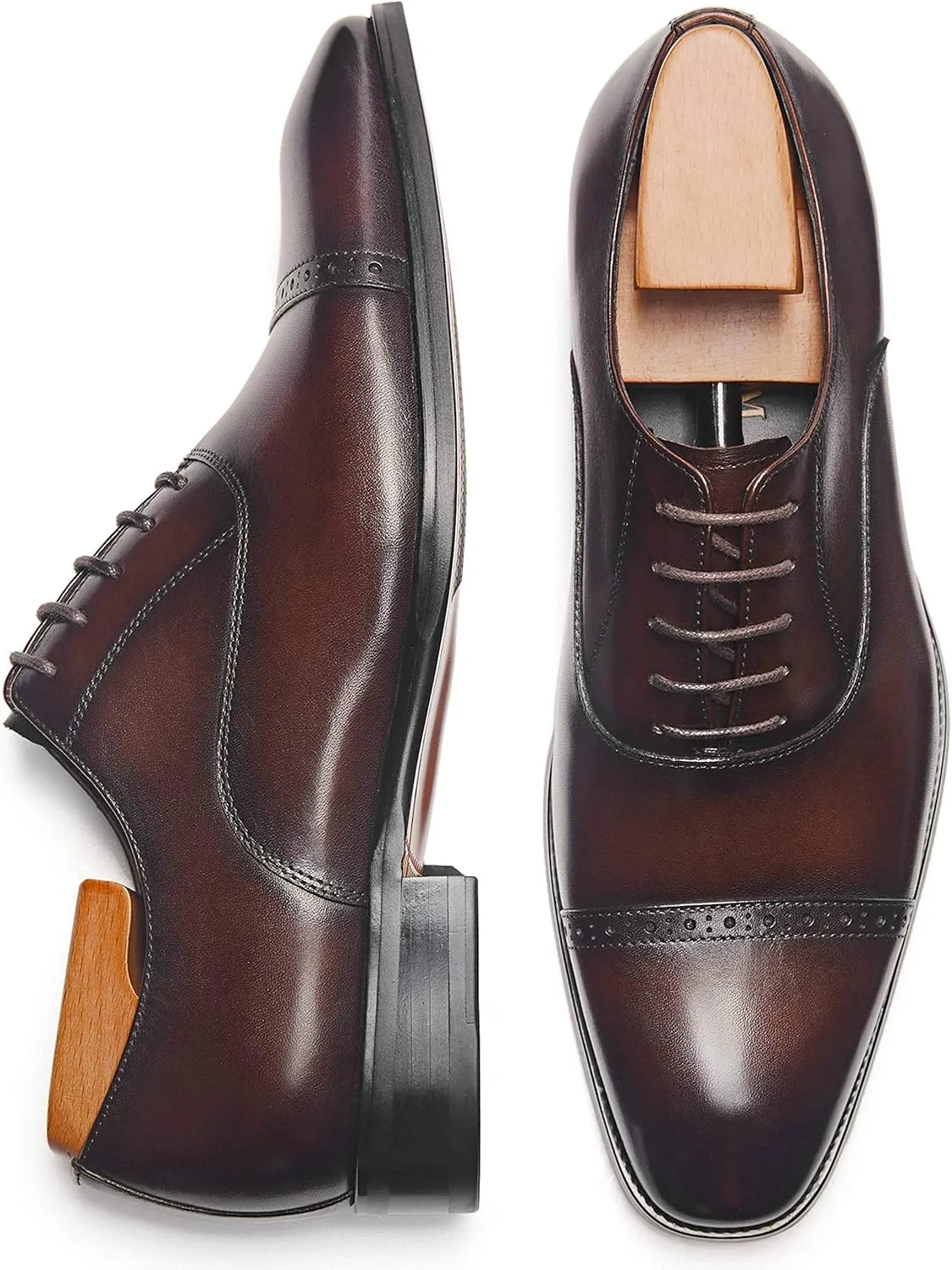 Men's Oxford Formal Comfortable Dress Shoes Genuine Leathers