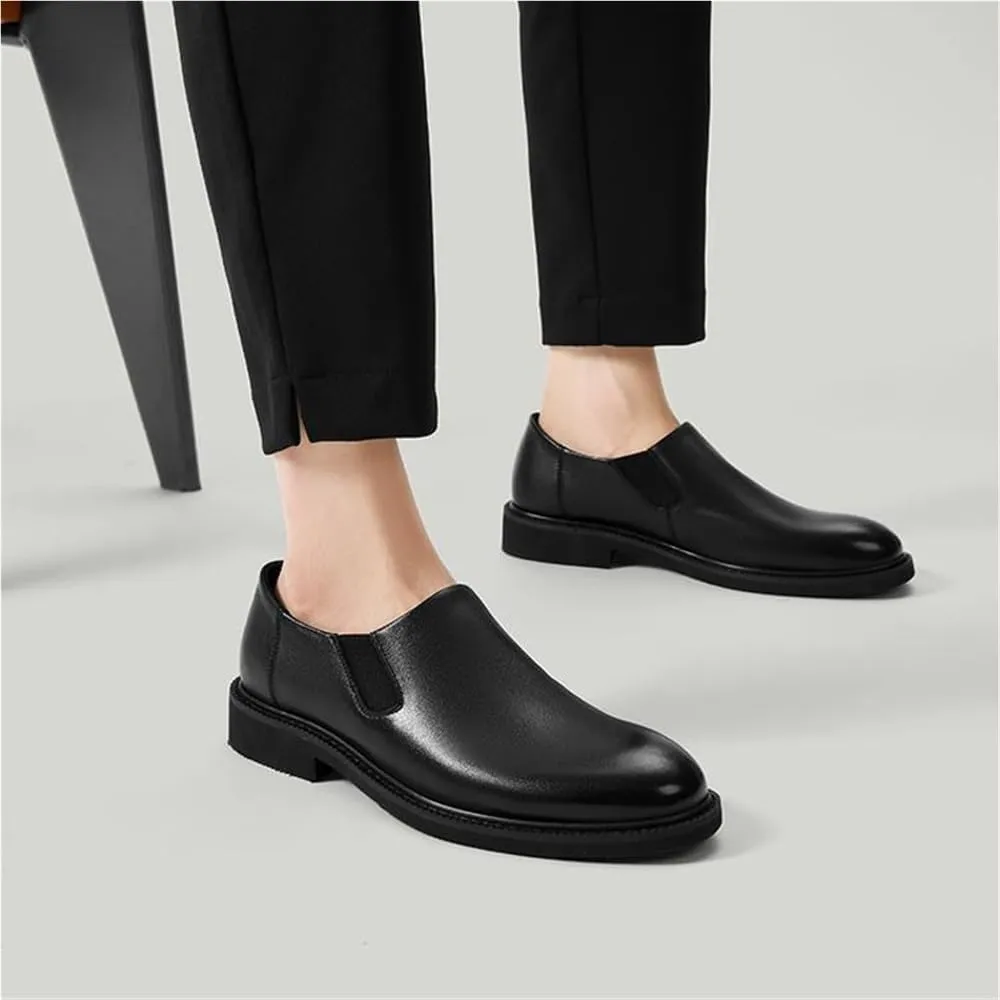 Mens Oxford Shoes Breathable Leather Black Soft Bottom Business Formal Casual Wear Spring Autumn Best Comfortable