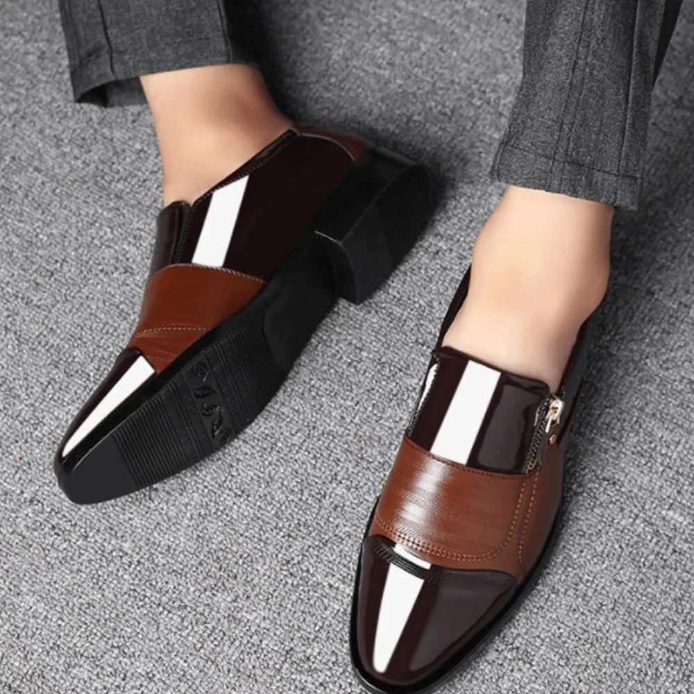 Men's Oxford Shoes PU Leather Low Top Dress Shoes for Men