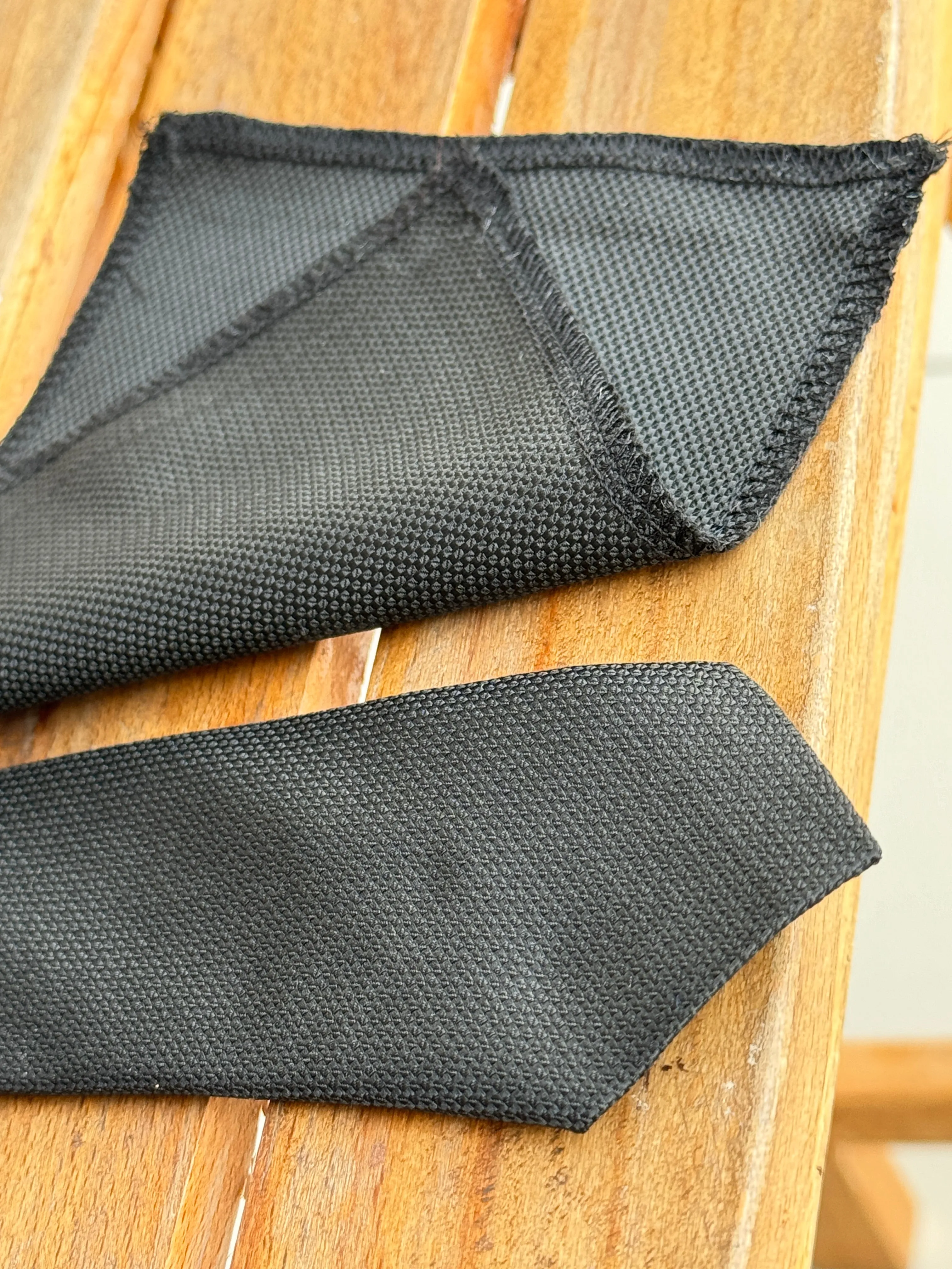Men’s Oxford Weave Slim Tie Formal Neckwear- Black
