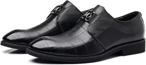 Men's Platform Dress Shoes Business Men Oxford Shoes Casual Leather Walking Brogue Shoes