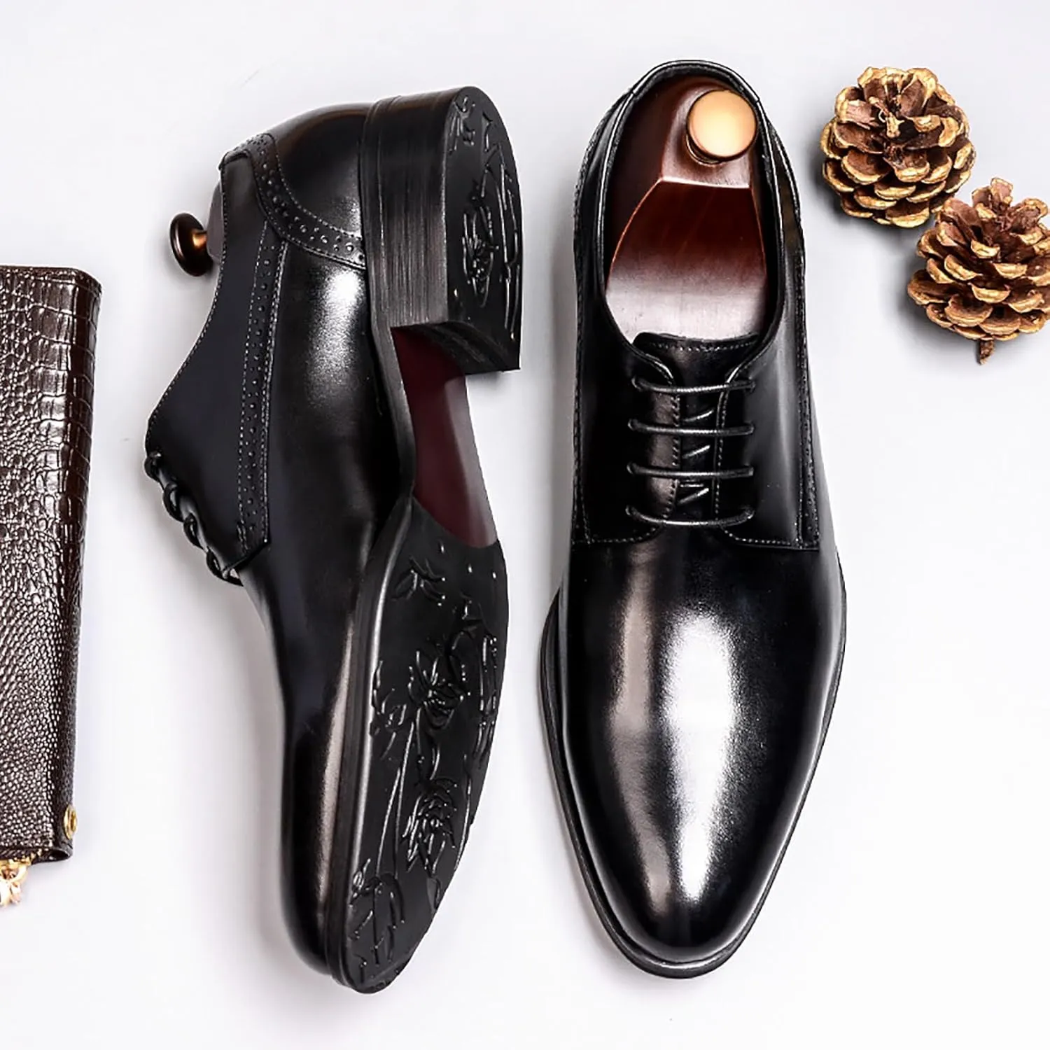 Men's Premium Dress Shoes for Business and Formal Events Breathable Oxford Design with Comfort Fit