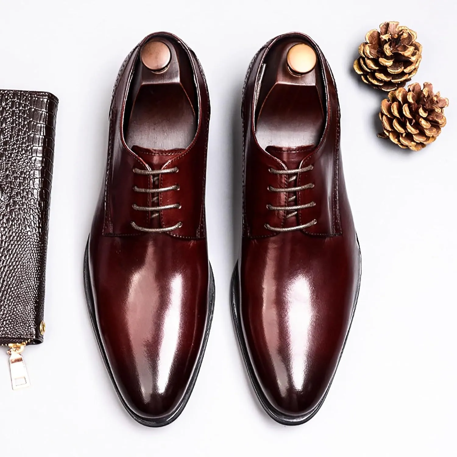 Men's Premium Dress Shoes for Business and Formal Events Breathable Oxford Design with Comfort Fit