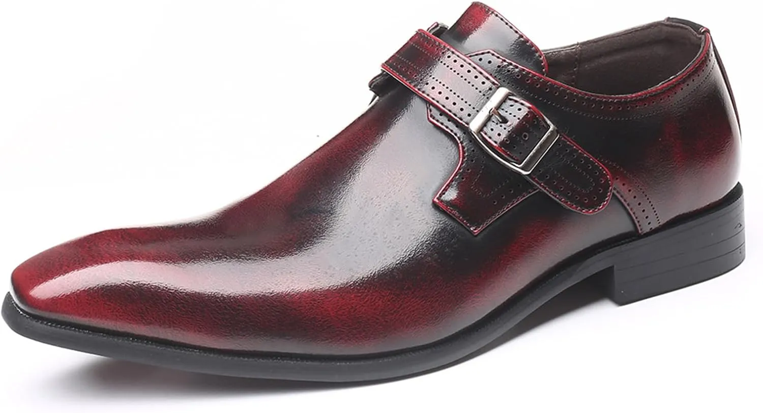 Men's Slip-On Leather New Oxford Shoes Leather Formal Business Oxford Shoes Business Casual Formal Shoes Office Work Low Top Dress Shoes