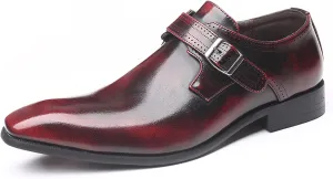 Men's Slip-On Leather New Oxford Shoes Leather Formal Business Oxford Shoes Business Casual Formal Shoes Office Work Low Top Dress Shoes