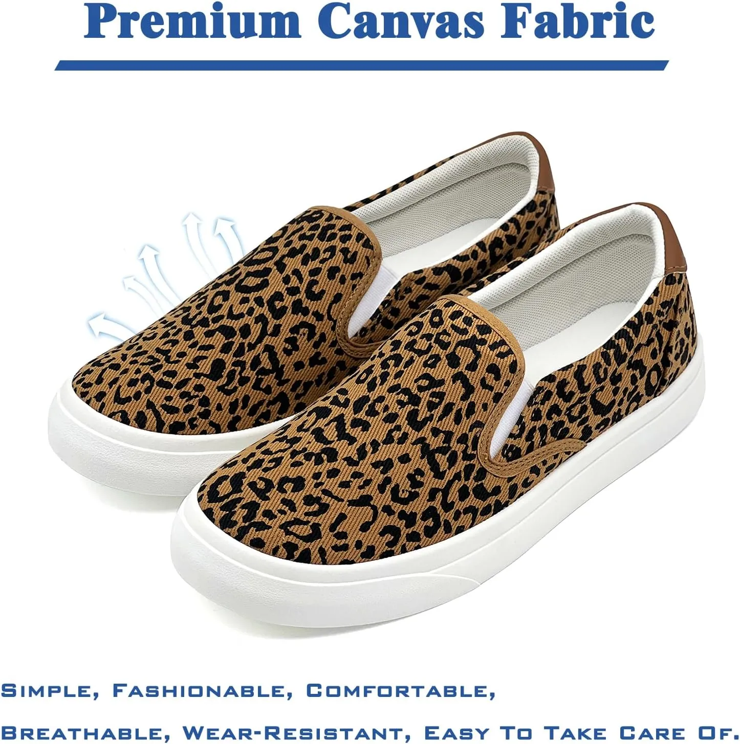 Men's Slip On Loafers Classic Canvas Shoes Casual Comfortable Flat Leisure Vintage Breathable Lightweight Dress Walking Sneakers