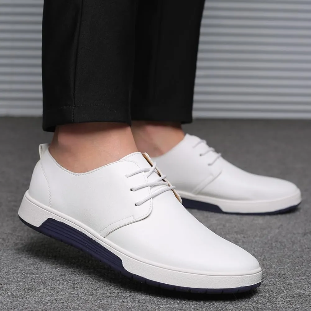 Men's Stylish Lace Up Oxford Sneakers Comfortable Casual Walking Business Driving Dress Shoes