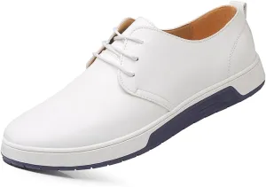Men's Stylish Lace Up Oxford Sneakers Comfortable Casual Walking Business Driving Dress Shoes