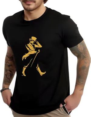 Men's T-Shirt Johnnie Music Walker Shirt Casual Fashion Short Sleeve T-Shirts Soft Lightweight Crewneck Graphic Tees Shirt Tops