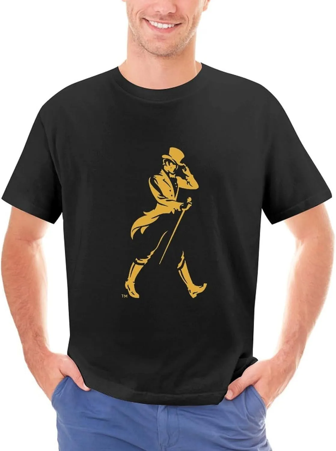 Men's T-Shirt Johnnie Music Walker Shirt Retro Vintage Unisex Classic T-Shirt Fashion Tee Shirt Soft Lightweight T-Shirt