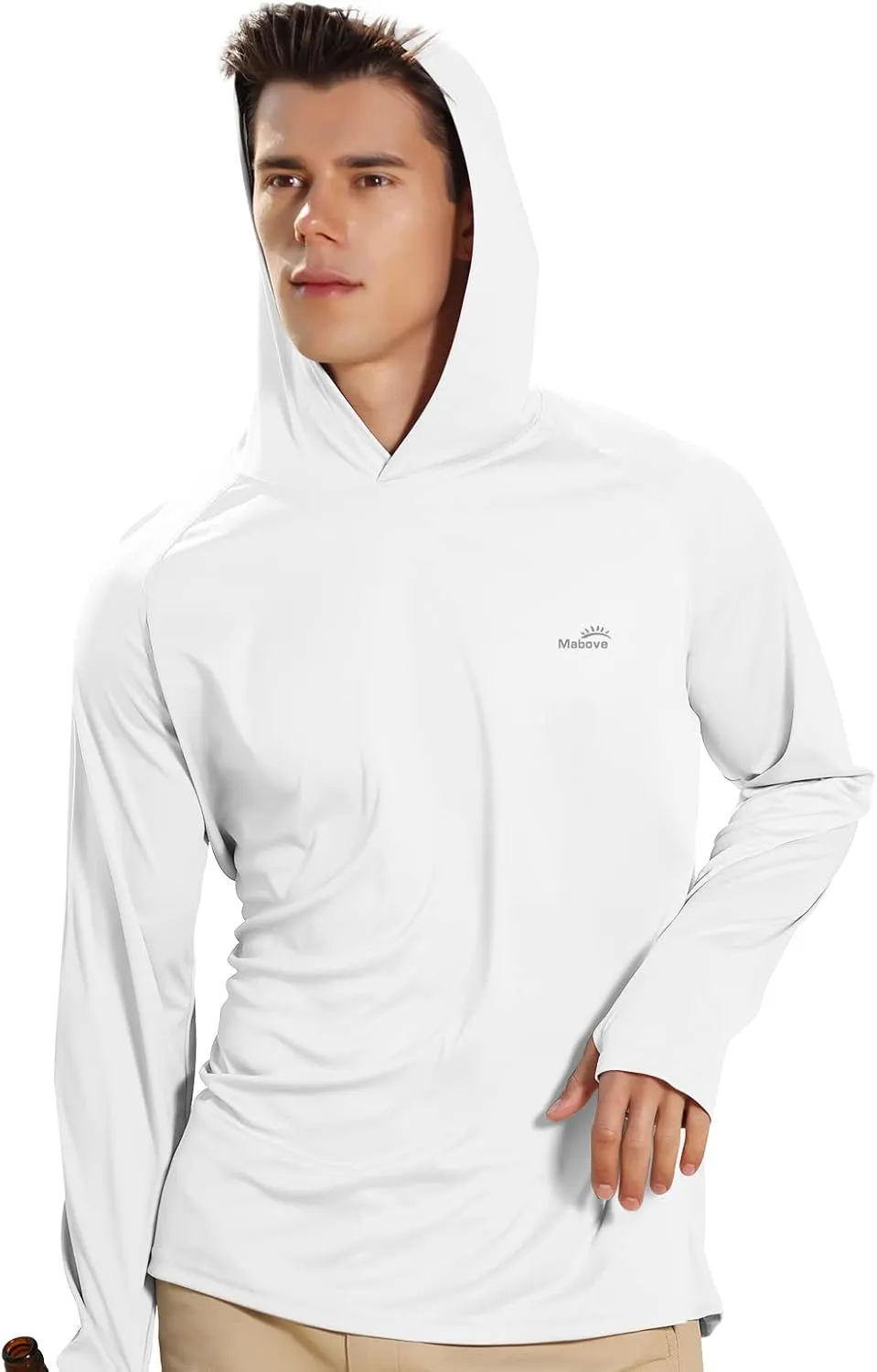 Men's UPF 50  Long Sleeve Sun Shirts UV Protection Hoodie Rash Guard Hiking Fishing Swim T Shirt