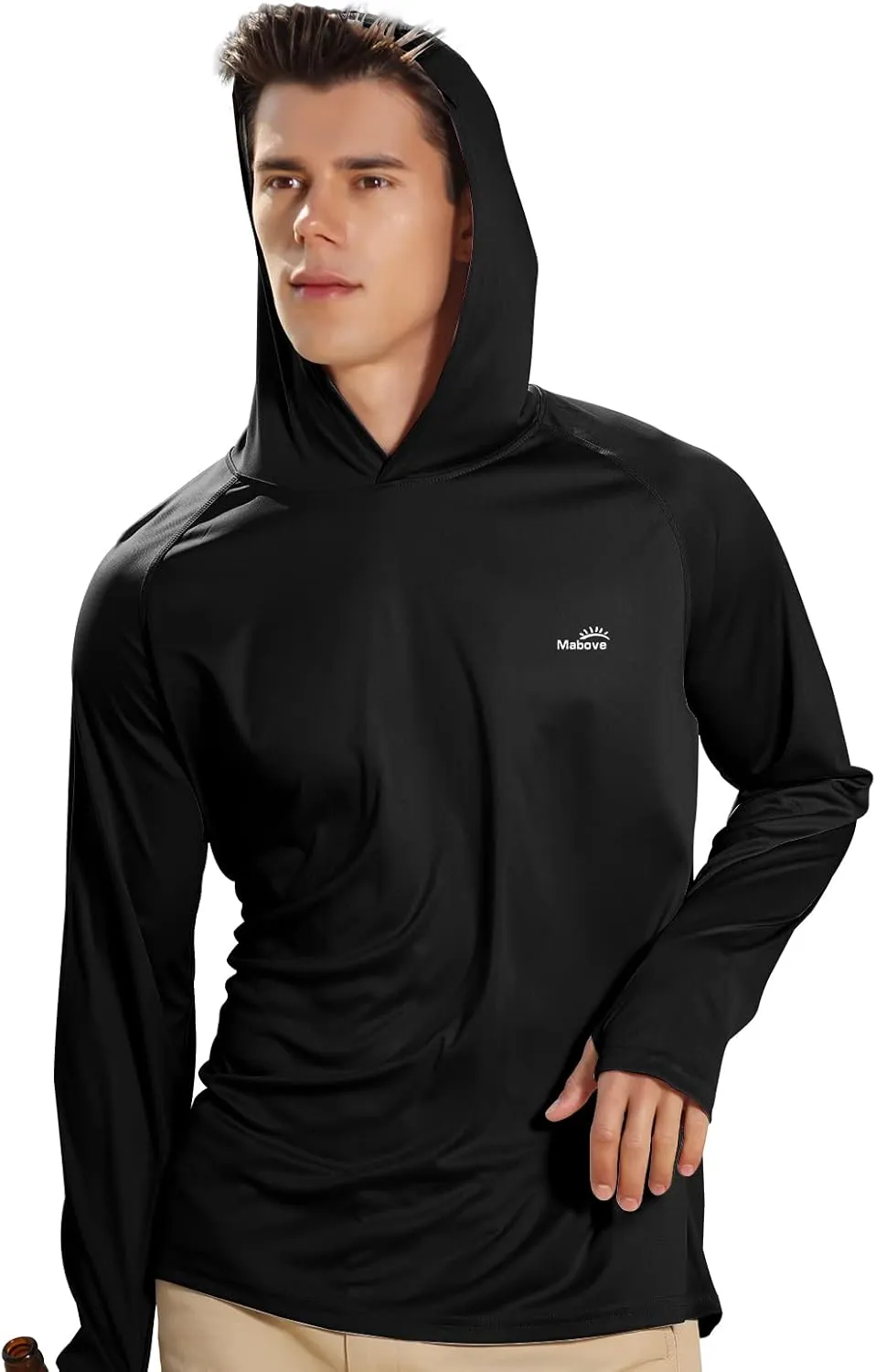 Men's UPF 50  Long Sleeve Sun Shirts UV Protection Hoodie Rash Guard Hiking Fishing Swim T Shirt