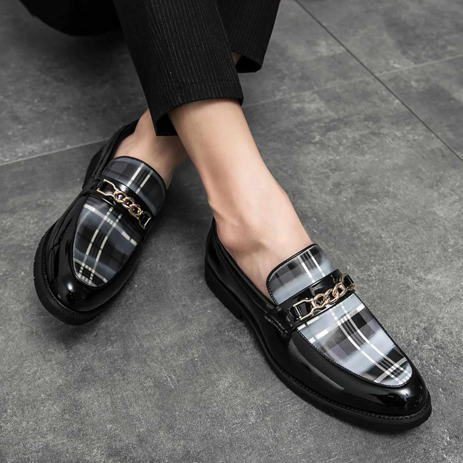 Men's Vintage Classic Leather Oxford Fashion Comfortable Dress Shoes Business Dress Shoes Derby Winged Tip Casual Walking Shoes