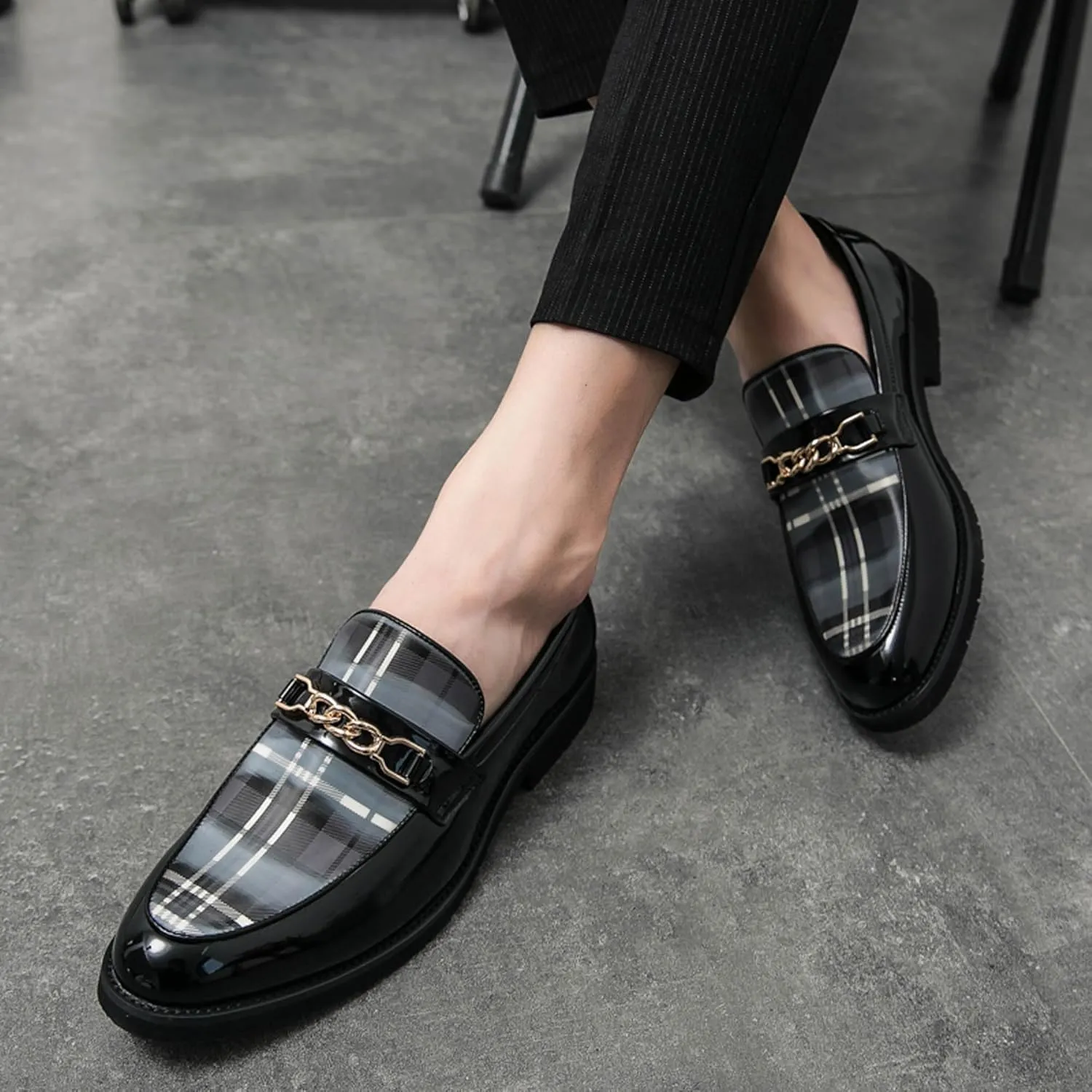 Men's Vintage Classic Leather Oxford Fashion Comfortable Dress Shoes Business Dress Shoes Derby Winged Tip Casual Walking Shoes