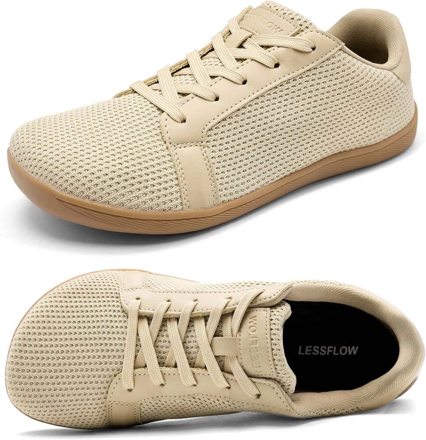 Men's Wide Walking Shoes Barefoot Sneakers Minimalist Running Shoes Zero Drop Sole Trainer Breathable Casual Athletic Shoe