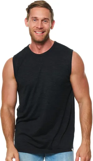 Merino Wool Tank Top Men - Active Merino Wool Undershirt Moisture Wicking Breathable Anti-Odor Lightweight Base Layer