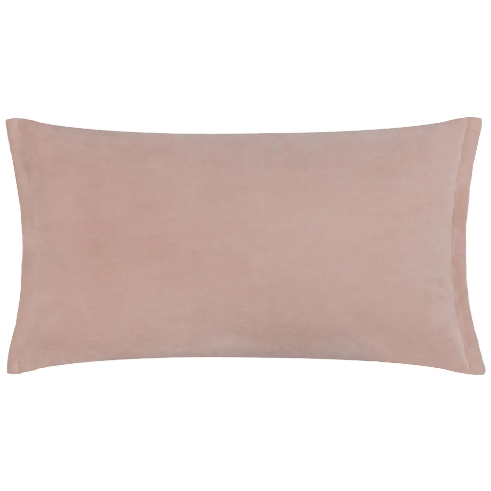 Merton Rectangular Velvet Cushion Dusty Rose