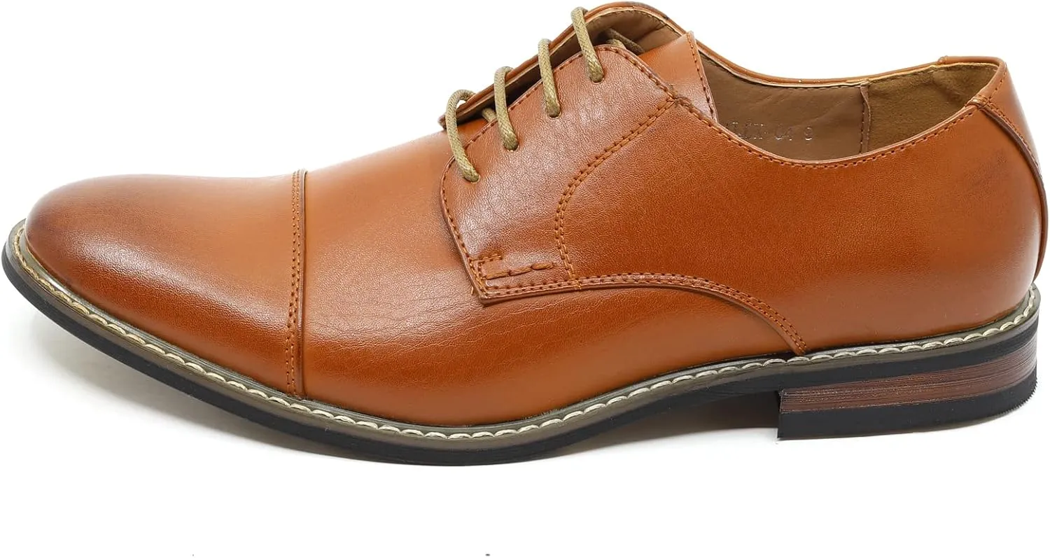 Metrocharm Alex-04 Men's Lace Up Cap Toe Oxford Dress Shoes