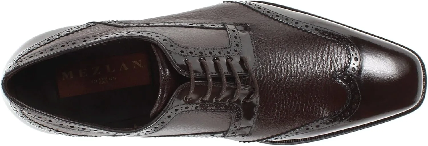 Mezlan Men's Ponce,Brown Deerskin/Polished Calf,US