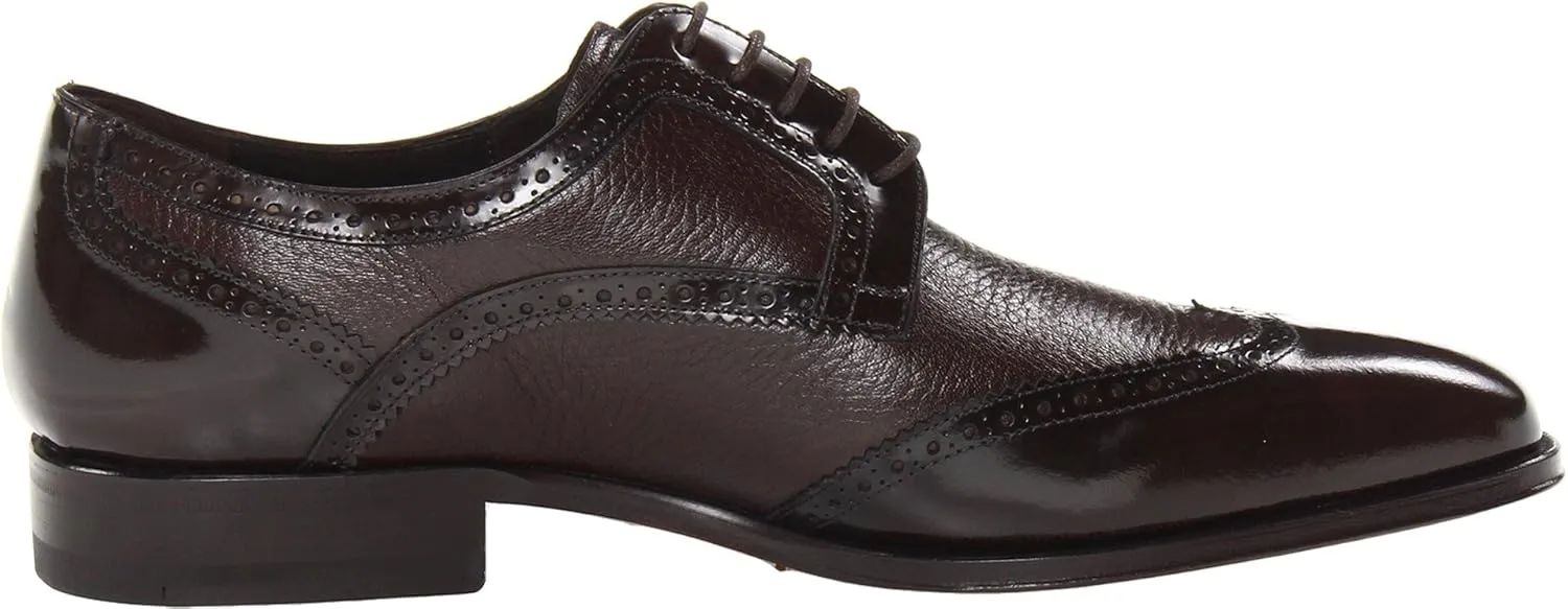Mezlan Men's Ponce,Brown Deerskin/Polished Calf,US