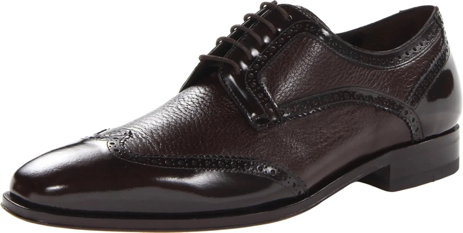 Mezlan Men's Ponce,Brown Deerskin/Polished Calf,US