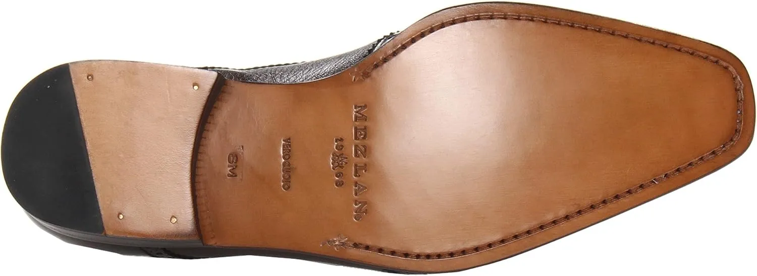 Mezlan Men's Ponce,Brown Deerskin/Polished Calf,US