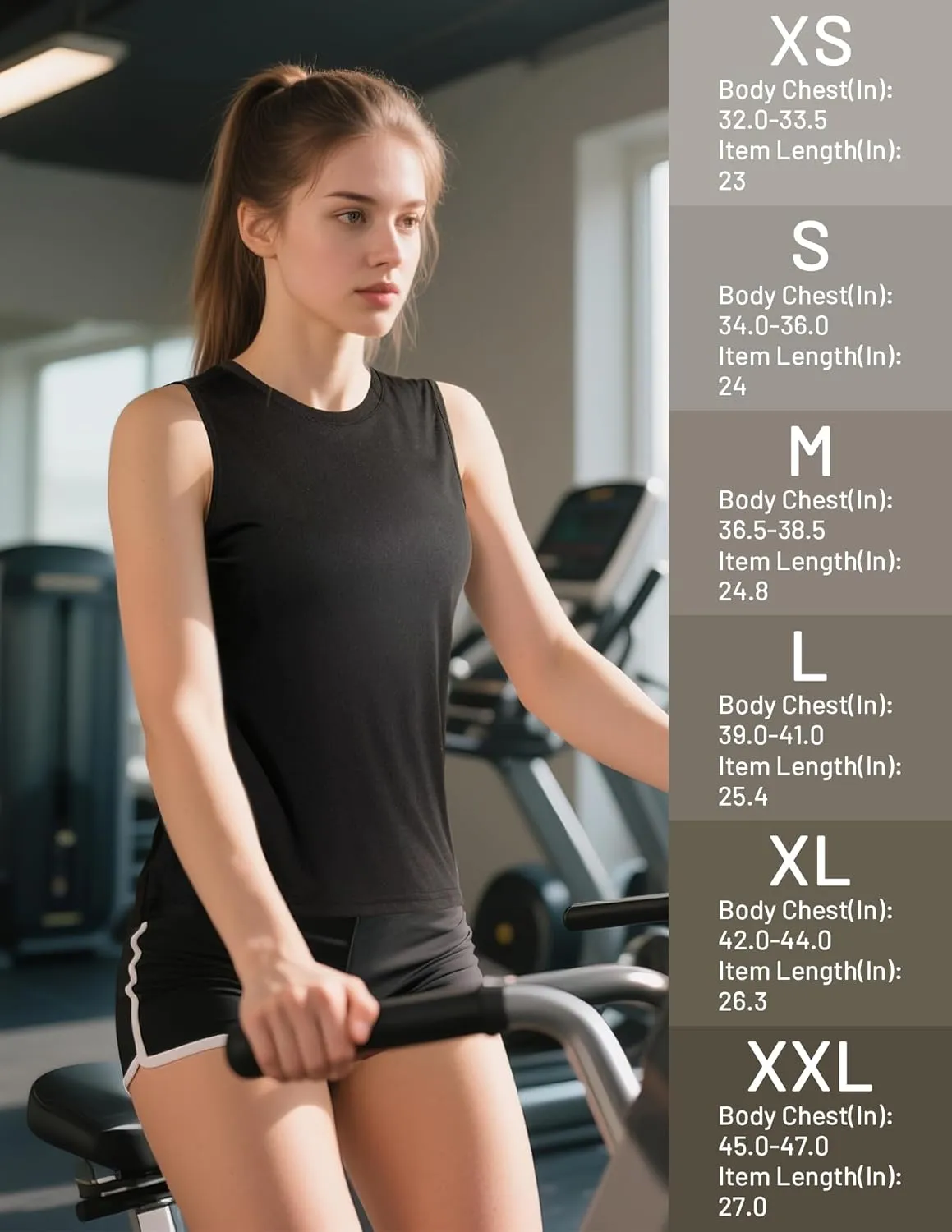 MIER Women's Sleeveless Workout Shirts UPF 50 Sun Protection Running Gym Tank Top Dry Fit Exercise Tennis Muscle Tee