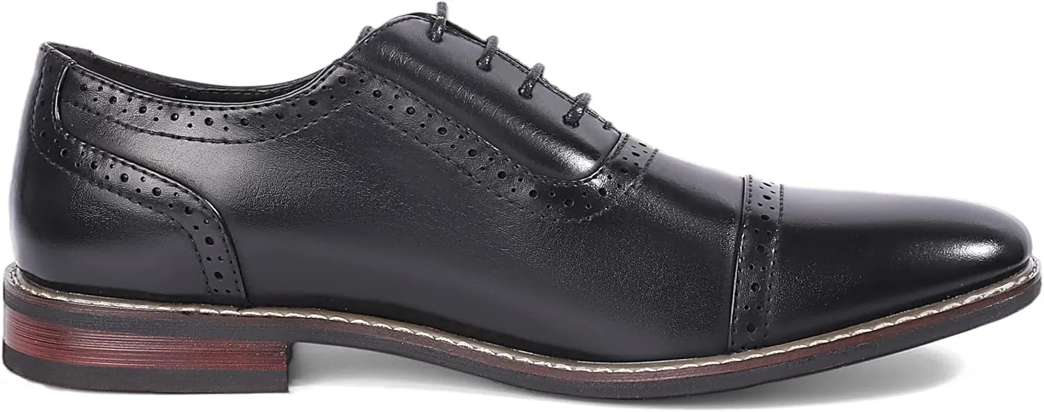 Mofri Men's Dress Shoes Formal Cap Toe Oxford Dress Shoes for Men Comfortable