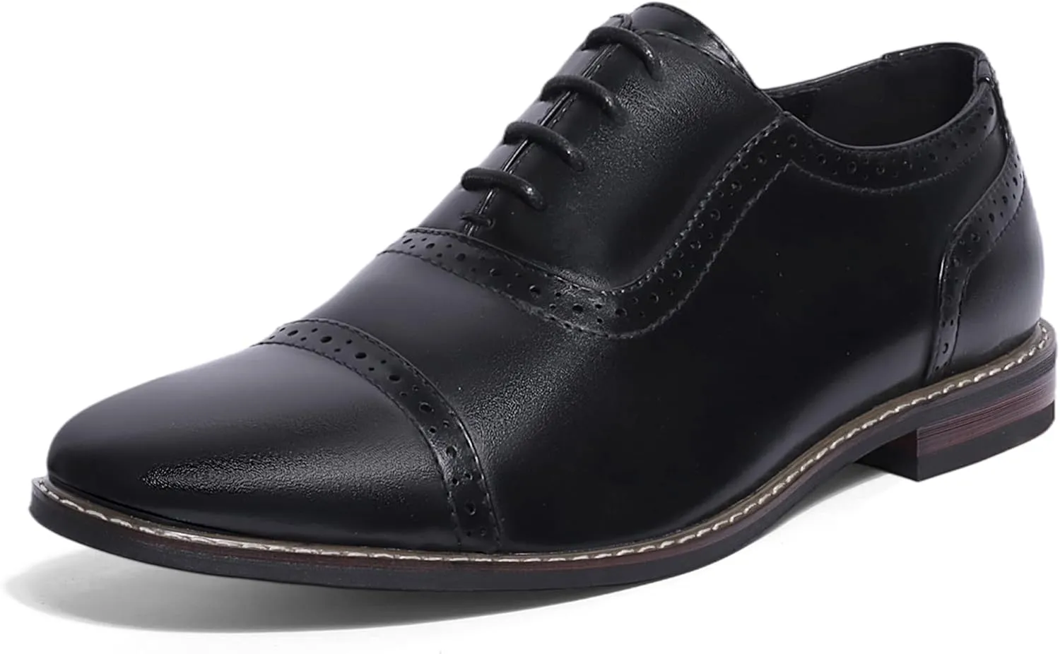 Mofri Men's Dress Shoes Formal Cap Toe Oxford Dress Shoes for Men Comfortable