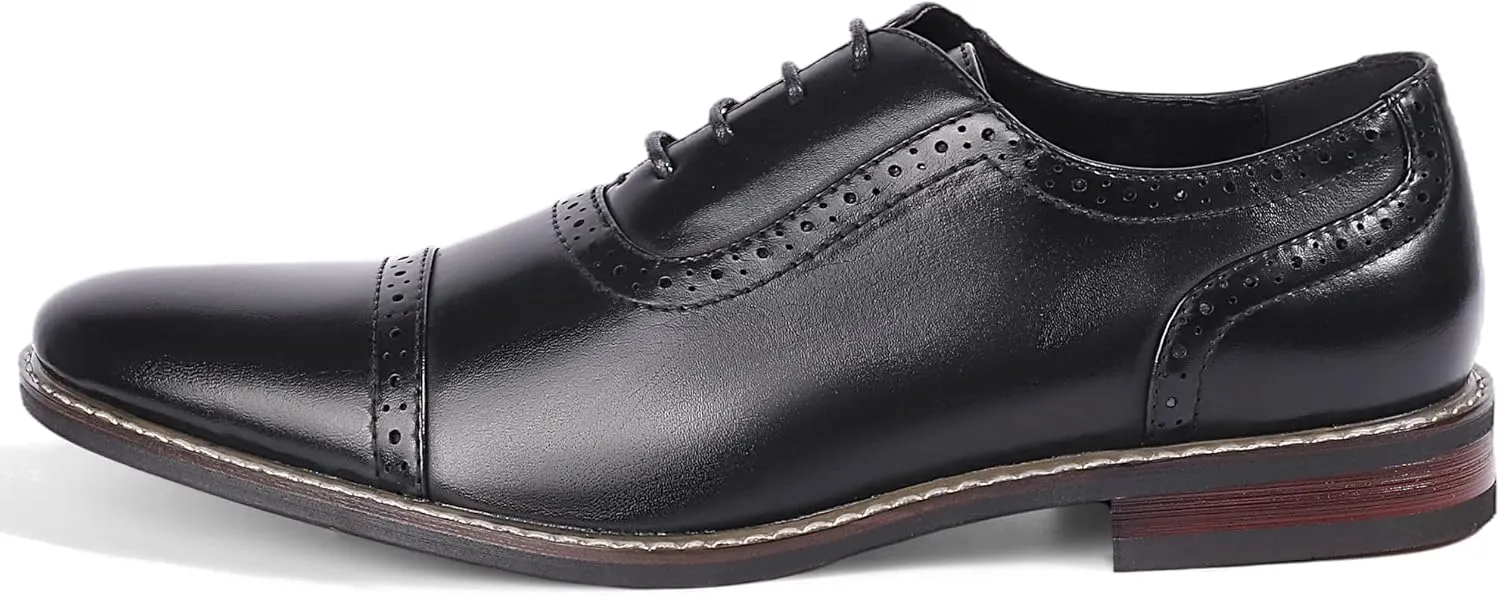 Mofri Men's Dress Shoes Formal Cap Toe Oxford Dress Shoes for Men Comfortable
