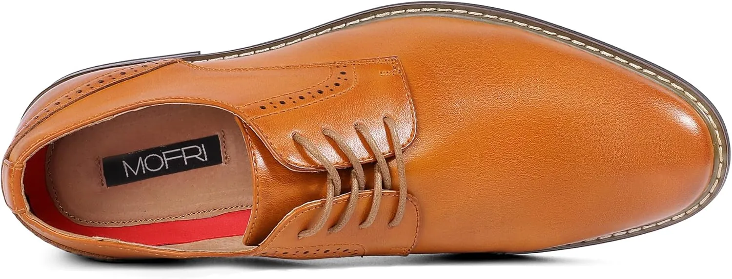 Mofri Men's Dress Shoes Formal Cap Toe Oxford Dress Shoes for Men Comfortable