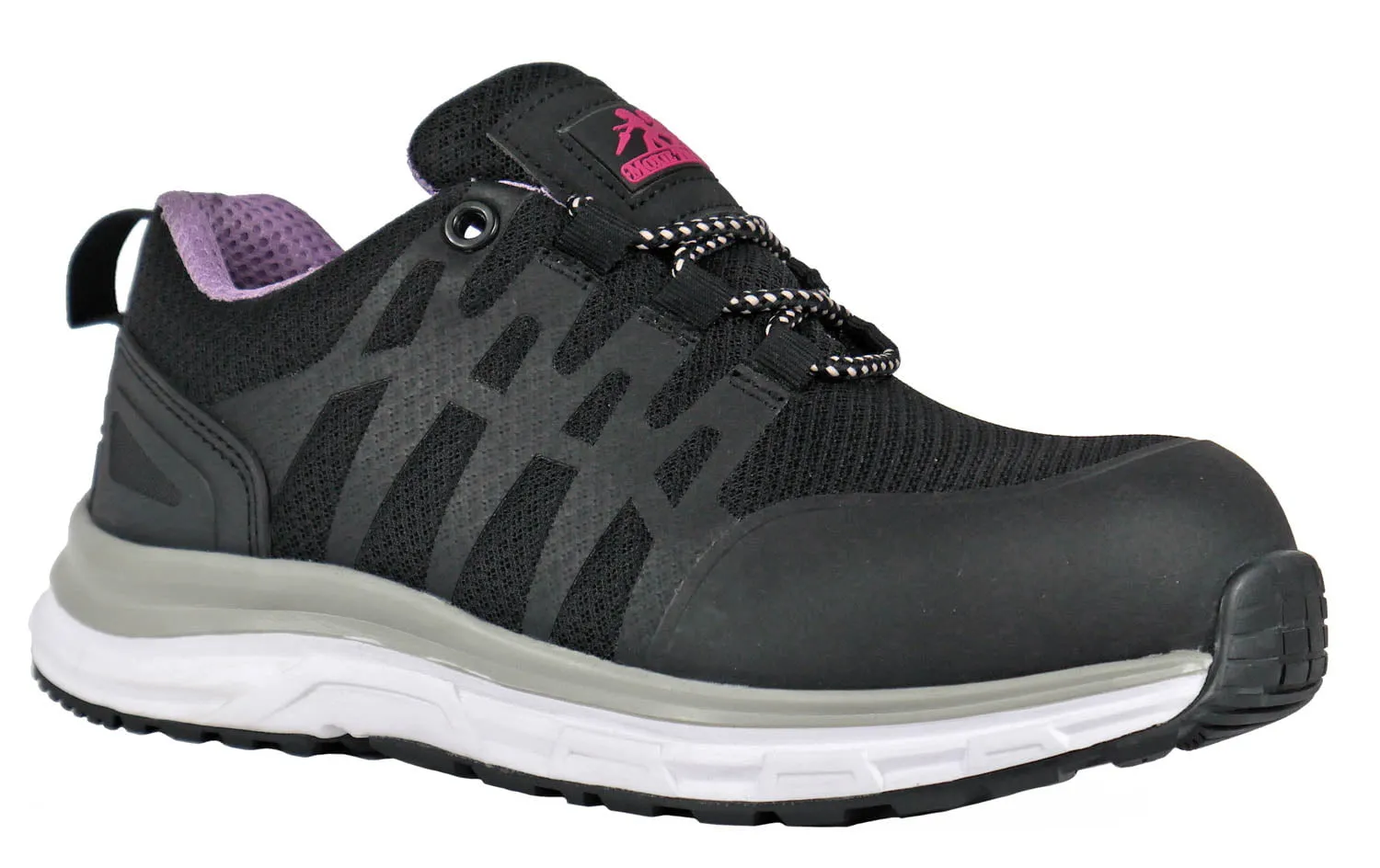 Moxie Trades Womens Exhilarator Composite Toe Black Mesh Work Shoes
