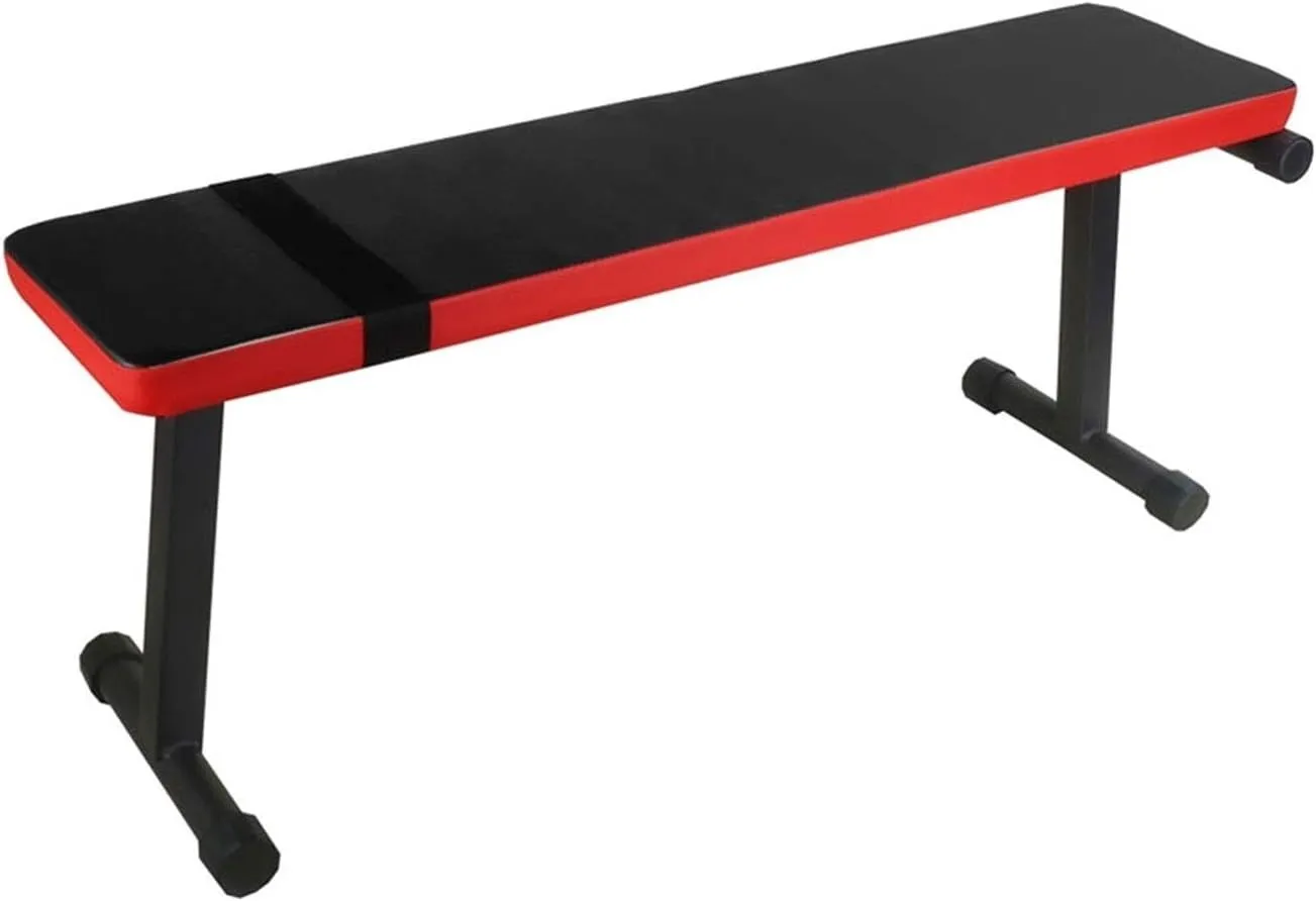 Multifunctional Fitness Equipment Dumbbell Bench Supine Board Home Gym Folding Bodybuilding Bench for Bench Press Full Body Incline (Color : Red Black)