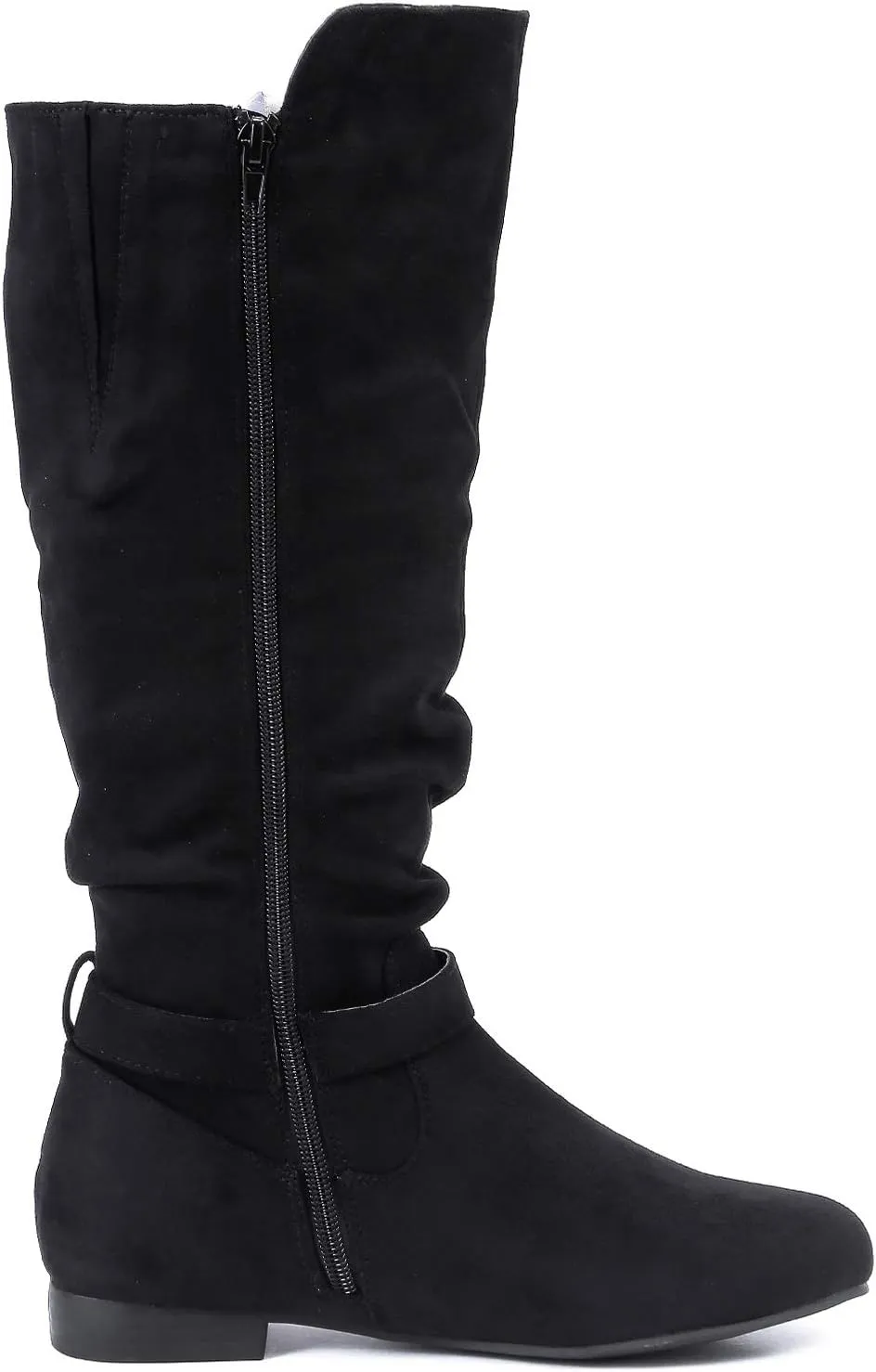 mysoft Women's Knee High Boots Flat Warm Fall Boots with Side Zipper