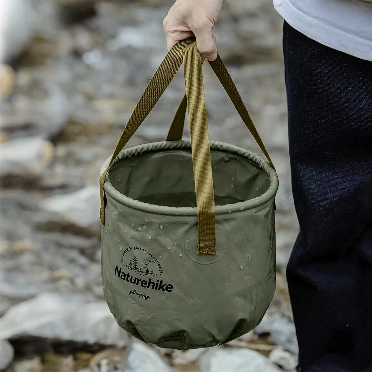 Naturehike Multifunctional Collapsible Water Basin, Folding Tub, Portable Bin, Lightweight Foldable Bucket with Handles for Camping, Dish Washing, Laundry, Fishing, Hiking